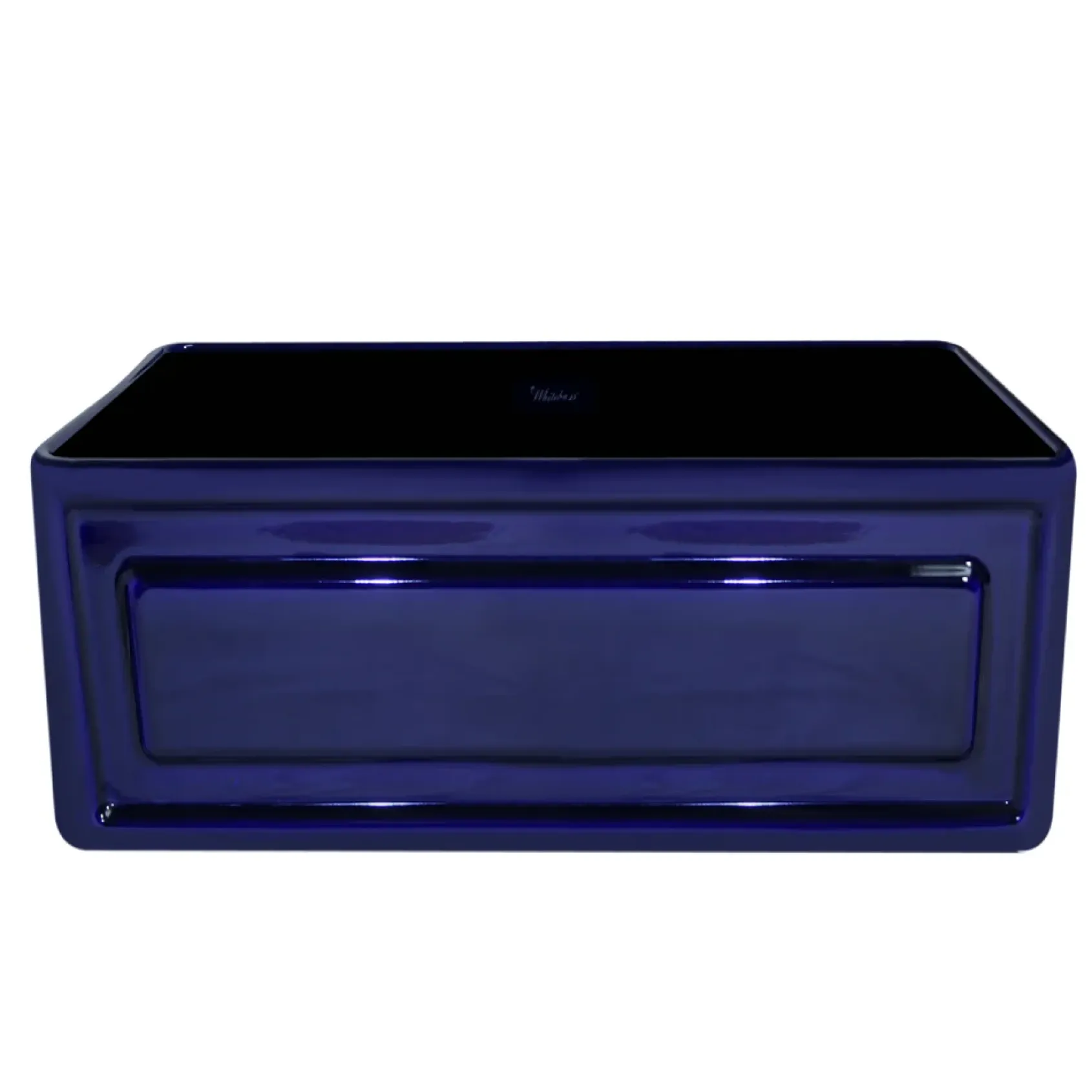 Whitehaus 24" Fireclay Farmhouse Apron Sink, Blue, WHFLRPL2418