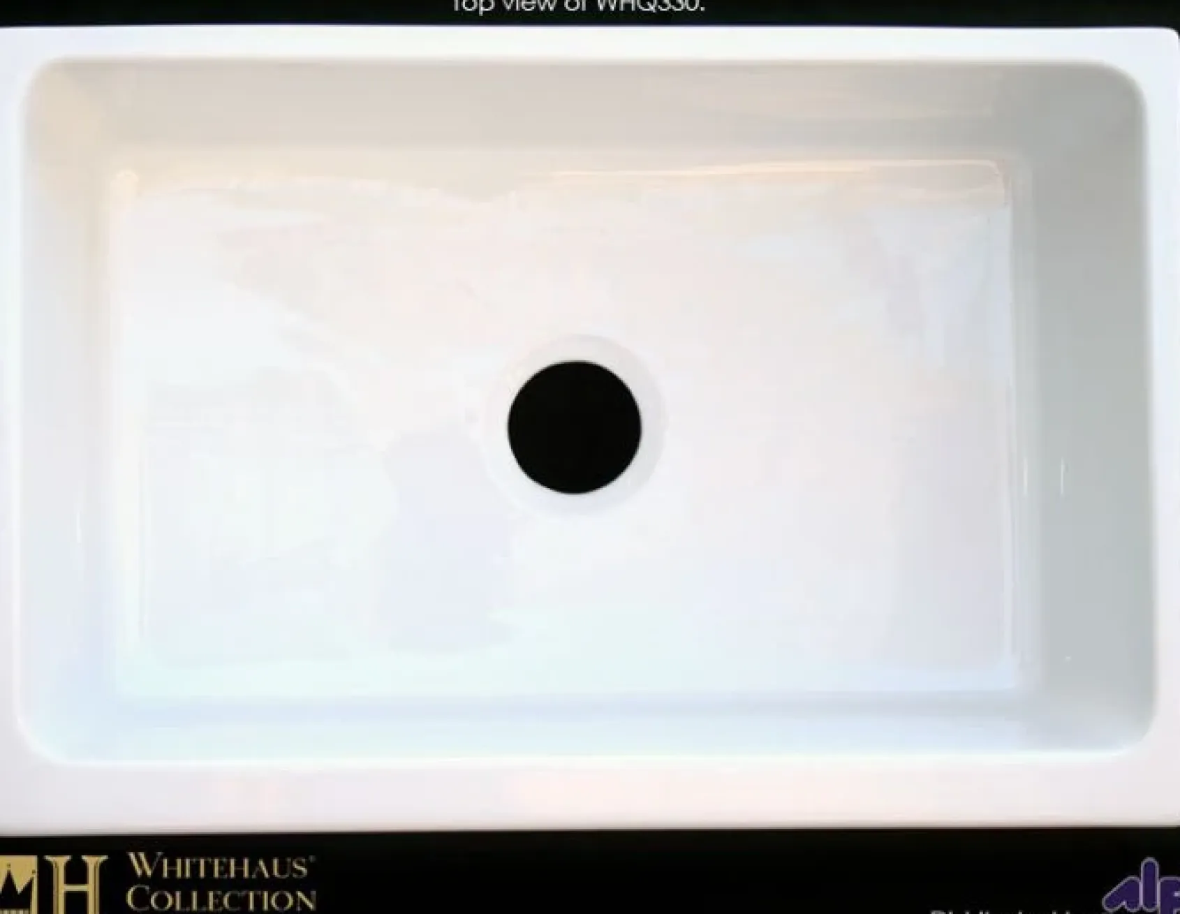 Whitehaus 30" Fireclay Farmhouse Apron Sink, White, Reversible, WHQ330