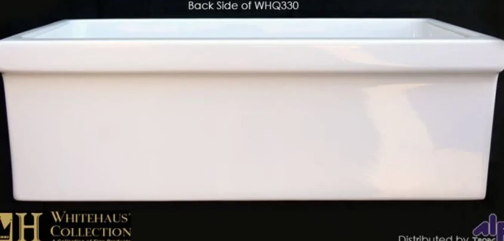 Whitehaus 30" Fireclay Farmhouse Apron Sink, White, Reversible, WHQ330