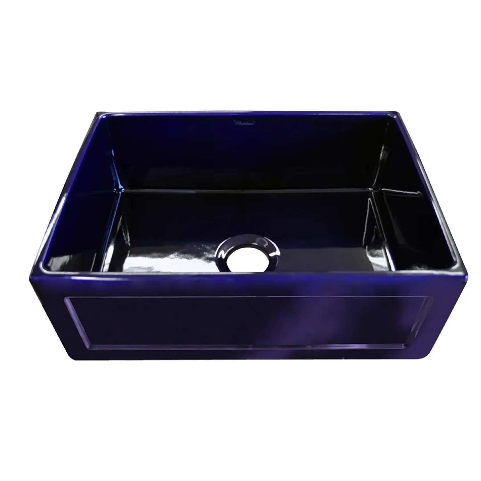 Whitehaus 27" Fireclay Farmhouse Apron Sink, Reversible, Blue, WHPLCON2719