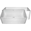 Whitehaus 27" Fireclay Farmhouse Apron Sink, Reversible, White, WHPLCON2719