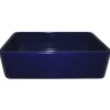 Whitehaus 36" Fireclay Single Bowl Farmhouse Apron Sink, Blue, WH3618