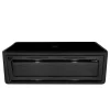 Whitehaus 30" Fireclay Single Bowl Farmhouse Apron Sink, Reversible, Black, WHFLRPL3018