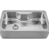 Whitehaus Noah 33.5" Stainless Steel Single Bowl Farmhouse Apron Sink, WHNAPA3016