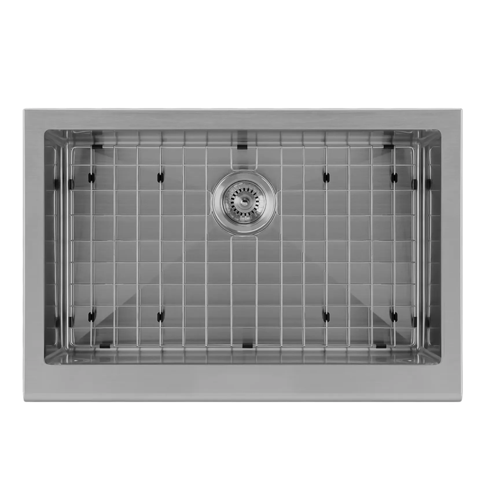 Whitehaus 30" Stainless Steel Farmhouse Apron Sink Kit, Gunmetal, WHNPL3020-GM